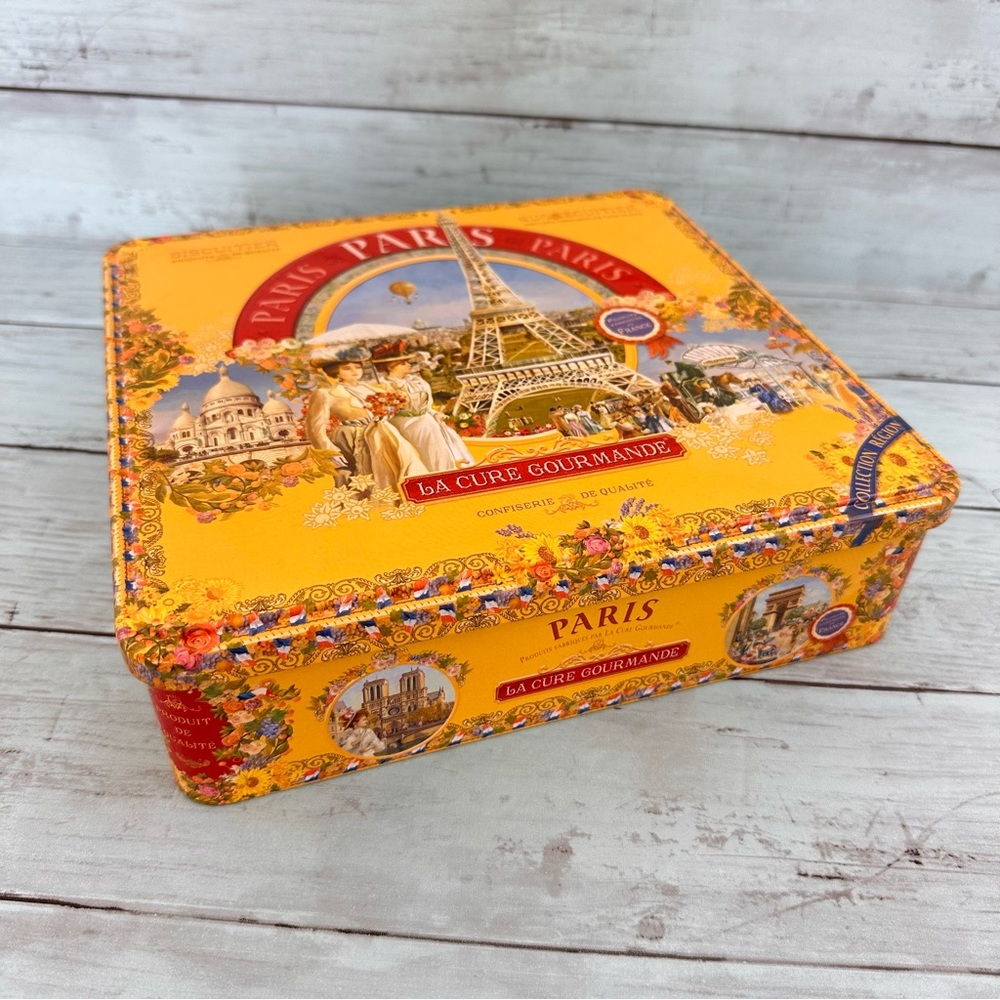 Paris La Cure Gourmande Biscuit Square Tin Made in France